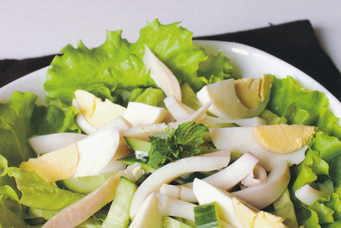 Classic squid salad: recipe for winter and summer cooking